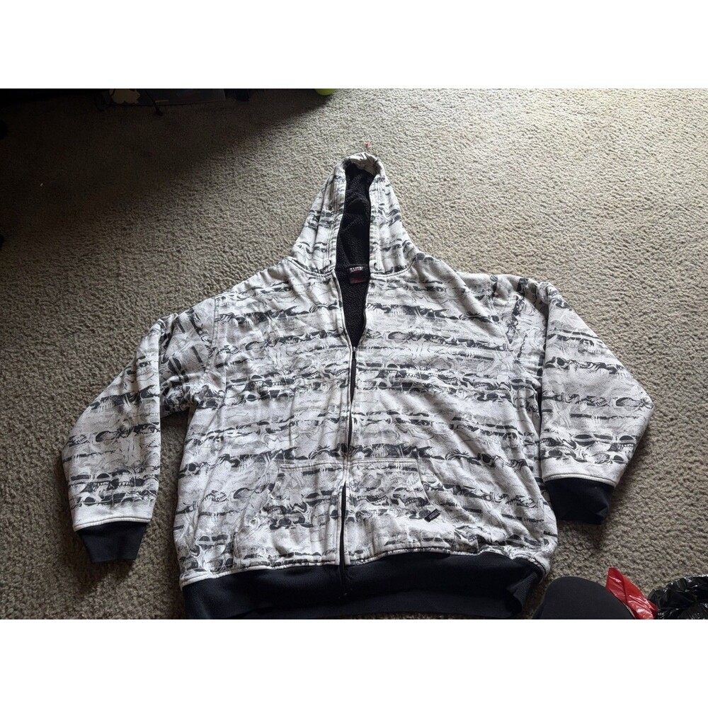 MMA Elite Hoodie Mens XXL XX Large Y2K Skull AOP Baggy Jessie Pinkman JNCO